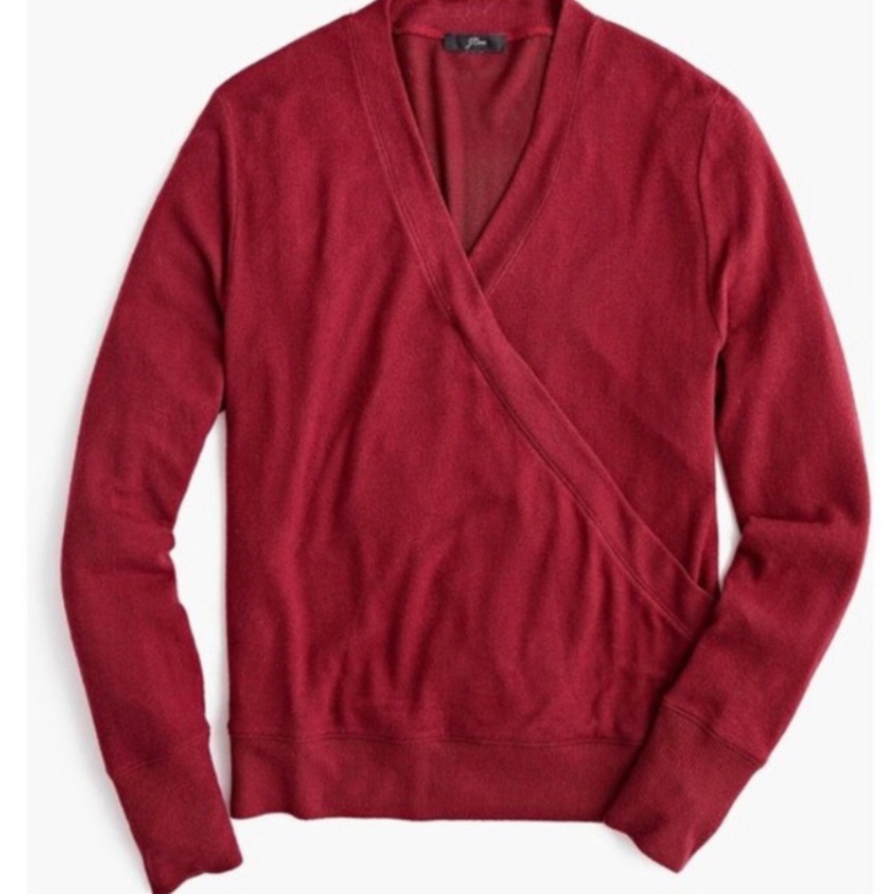 J Crew Supersoft Faux Wrap Sweater Top